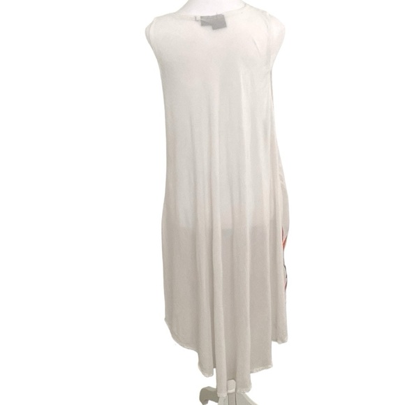 S.R. Fashion Rayon White Floral Painted Embroidered Free Size Dress - Picture 6 of 8